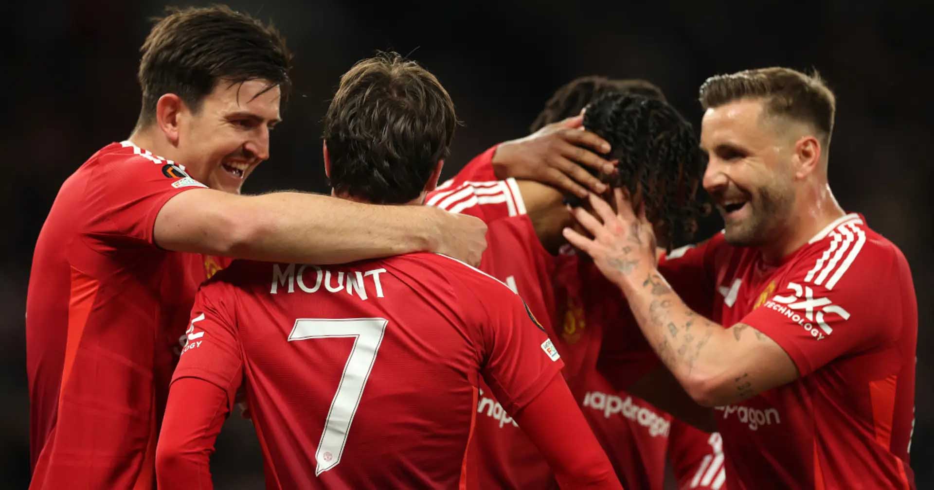 ফাইনালে উঠাই ম্যানচেস্টার ইউনাইটেড খেলোয়াড়দের উল্লাস। ছবি: রয়টার্স