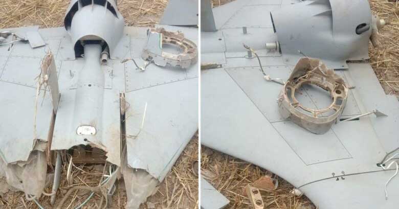 ভূপাতিত ড্রোনের অংশবিশেষ, যেগুলো ভারতের বলে দাবি করছে পাকিস্তান। ছবি: টেলিগ্রাফি ডটকম
