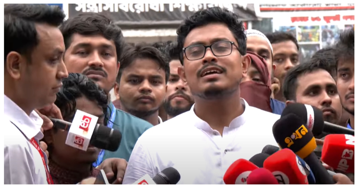 নির্বাচন পরিস্থিতি নিয়ে সাংবাদিকদের সাথে কথা বলেন সাদিক কায়েম। ছবি: চ্যানেল২৪