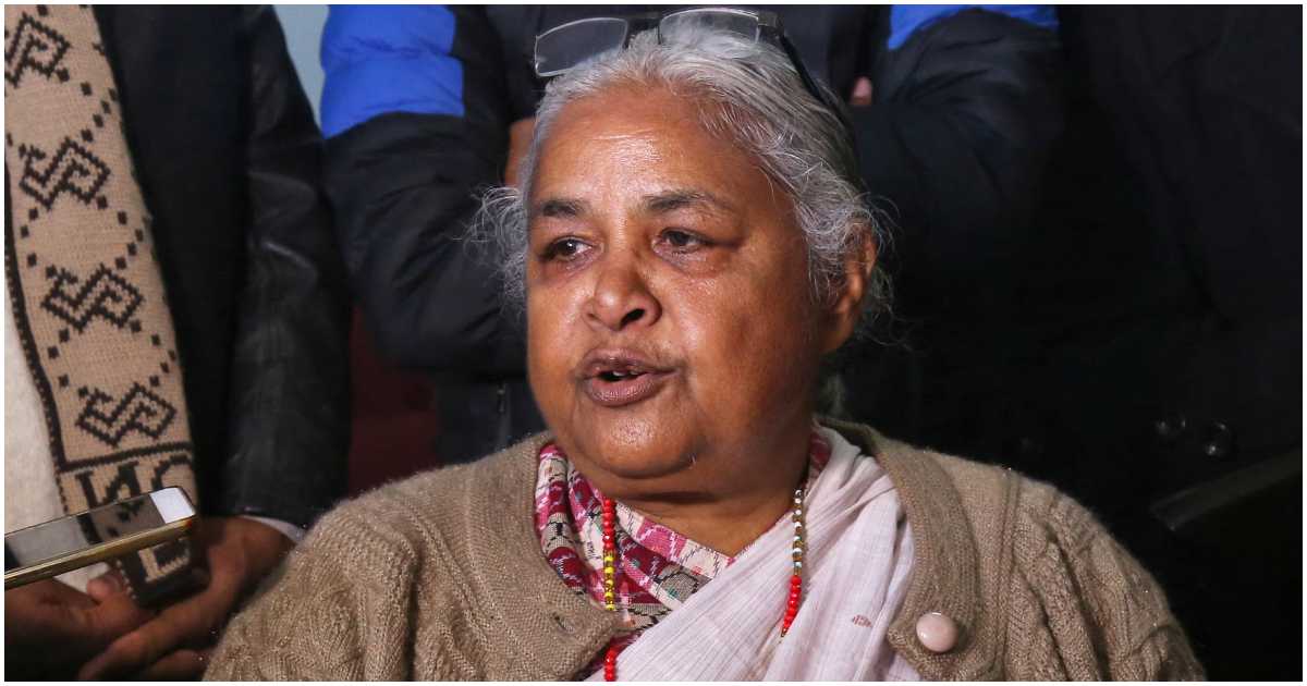 নেপালের অন্তর্বর্তী প্রধানমন্ত্রী সুশীলা কারকি। ছবি: রয়টার্স