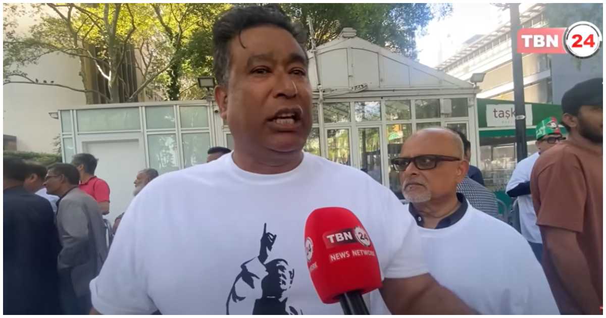 টিবিএনের সঙ্গে কথা বলছেন ভার্জিনিয়া স্টেইট আওয়ামী লীগের সভাপতি জেডআই রাসেল। ছবি: টিবিএন