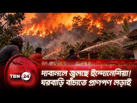 দাবানলে জ্বলছে ইন্দোনেশিয়া! ঘরবাড়ি বাঁচাতে প্রাণপণ লড়াই | Indonesia | Wildfire | TBN24 NEWS