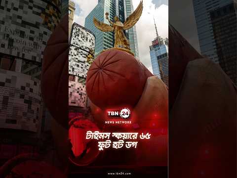 টাইমস স্কয়ারে ৬৫ ফুট হট ডগ | Hot Dog Statue | TBN24 NEWS
